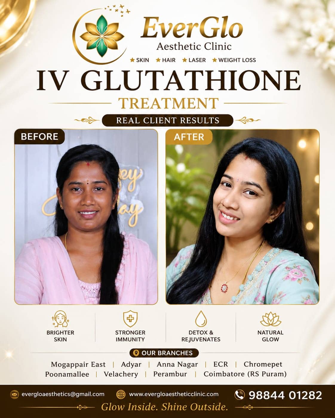 IV Glutathione Treatment in Velachery | EverGlo Aesthetic Clinic